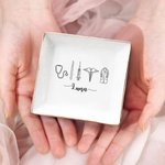 Personalized Healthcare Theme Ceramic Trinket Jewelry Dish with Name Nurses' Day Birthday Gift for Medical Staff