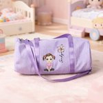Personalised Cartoon Character Birth Flower Kid Seersucker Duffle Bag Overnight Sports Travel Essentials Birthday Gift for Boys Girls