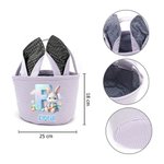 Panier de Pâques personnalisé avec initiale nom et motif de lapin - Panier de fête de la Chasse - Cadeau de Pâques pour les enfants