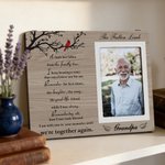Personalized Cardinal Photo Frame Ornament with Name and Text Home Decor in Loving Memory Sympathy Gift for Family