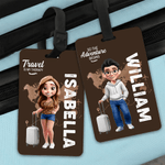 Personalised Cartoon Travel Character Luggage Tag with Name Travel Accessories Birthday Gift for Family Travel Lovers