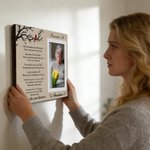 Personalized Cardinal Photo Frame Ornament with Name and Text Home Decor in Loving Memory Sympathy Gift for Family