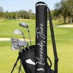 Personalized Golf Character Silhouette Insulated Beer Cooler Bag with Name Sports Accessories Golf Club Birthday Gift for Golf Lovers