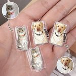 Henkilökohtainen akvarelli Pet Photo Set of 2 akryyli kaapeli Protector nimi iPhone Type-C puhelin lisävaruste lahja lemmikkieläinten rakastaja lemmikin omistaja