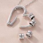 Personalized Circular Openable Hollow Family Heart Necklace with 1-5 Engraved Name Pendants Dainty Jewelry Anniversary Mother’s Day Gift for Women