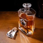 Personalized Photo Whiskey Decanter with Name and Date Father's Day Birthday Gift for Fathers Bartenders