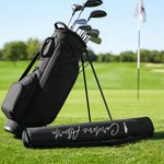 Personalized Golf Character Silhouette Insulated Beer Cooler Bag with Name Sports Accessories Golf Club Birthday Gift for Golf Lovers