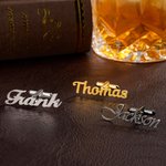 Personalised Simple Name Wedding Cufflink Clothes Accessories Wedding Anniversary Gift for Groom Groomsman