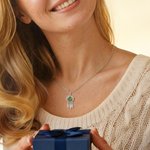 Personligt Dreamcatcher fjäderhalsband med födelsesten Smycken Födelsedag Mors dag present till mamma Kvinna