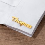 Personalised Simple Name Wedding Cufflink Clothes Accessories Wedding Anniversary Gift for Groom Groomsman