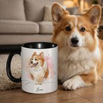 Tazza personalizzata in ceramica da 15 oz con nome per uso quotidiano Regalo di compleanno per l'amante del proprietario dell'animale domestico