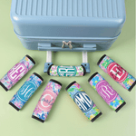 Henkilökohtainen kesä Trooppiset kukat Monogrammi matkatavaroiden kahvan kansi nimi matkalaukku Travel tarvikkeet Syntymäpäivä lahja Travel ystäville ystävät