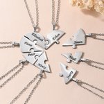 Personligt utsökt hjärtpussel 2-8 delar halsband med namn födelsedag årsdag mors dag present till familj vänner par