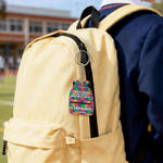 Personalized Colourful School Bag Autism Emergency Contact Tag with Name and Number Daily Use Back to School Gift for Autism Kids