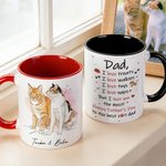 Tazza personalizzata in ceramica da 15 oz con nome per uso quotidiano Regalo di compleanno per l'amante del proprietario dell'animale domestico