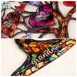 Personalised Glass Art Heart Family Tree Oil Acrylic Ornament with 2-20 Names and Text Home Decor Mother's Day Birthday Gift for Woman Mom Grandma