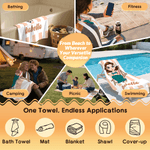 Personalized Sandbeach Cartoon Character Quick Dry Oversized Microfiber Beach Towel with Name Travel Essentials Beach Party Birthday Gift for Friends