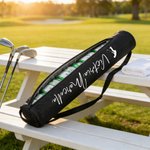 Personalized Golf Character Silhouette Insulated Beer Cooler Bag with Name Sports Accessories Golf Club Birthday Gift for Golf Lovers