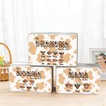 Personalised 1-8 Highland Cows Biscuit Tin Storage Box with Names and Title Daily Use Birthday Mother's Day Gift for Mom Grandma