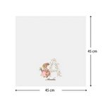 Tovagliolo pasquale personalizzato con nome e iniziale, coniglio vintage, 100% cotone, decorazione tavola - Regalo di Pasqua per famiglia