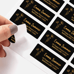 Personlige, vanntette klistremerker med navn og returadresse til venner og familie