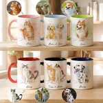 Tazza personalizzata in ceramica da 15 oz con nome per uso quotidiano Regalo di compleanno per l'amante del proprietario dell'animale domestico