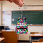 Personalized Colourful School Bag Autism Emergency Contact Tag with Name and Number Daily Use Back to School Gift for Autism Kids