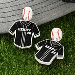 Personalized Baseball Jersey Earrings with Name and Number Game Day Birthday Gift for Baseball Lovers Baseball Mom