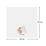Gepersonaliseerde Vintage Aquarel Konijn Bloemen Servet van 100% Katoen met Initiaal Tafeldecoratie Paascadeau voor Kinderen en Familie