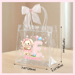 Sac cadeau personnalisé avec nom et noeud rose pour la chasse aux oeufs de Pâques Cadeau pour les enfants