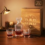 Personalized Happy Father's Day Family Photos Whiskey Decanter with Names Father's Day Anniversary Gift for Dad