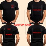 Personalized Multicolor Crown Photo Adult T-shirt Sweatshirt with Text and Number Competition Day Birthday Anniversary Gift for Family Friend