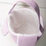 Personalized Cute Watercolor Bunny Corduroy Easter Basket with Name and Initial Outdoor Activities Easter Egg Hunting Gift for Kids