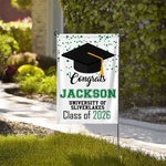 Personalised Graduation Garden Flag with Name and Graduation Year Yard Porch Decoration Graduation Gift for Graduates