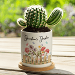 Personlig födelseblomma 1-7 namn Keramisk växtkruka med titel Daglig inredning Födelsedagspresent till mamma mormor