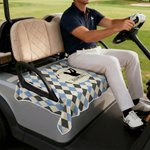 Funda de asiento de carrito de golf personalizada con nombre e inicial Accesorios para campos de golf Regalo de cumpleaños para golfistas Clubes de campo