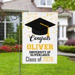 Personalised Graduation Garden Flag with Name and Graduation Year Yard Porch Decoration Graduation Gift for Graduates
