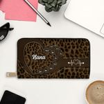 Personalised Heart Gigi Nana 1-10 Names Leopard PU Leather Wallet  with Title Daily Use Mother's Day Gift for Mother Grandmother