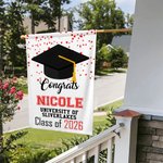 Personalised Graduation Garden Flag with Name and Graduation Year Yard Porch Decoration Graduation Gift for Graduates