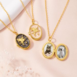 Personalised Winged Fantasy Unicorn Photos Necklace Dainty Jewellery Birthday Anniversary Memorial Gift for Women