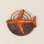 Personalised Airplane Wooden Travel Tracker with Text Journey Record Wall Decor Birthday Anniversary Gift for Travel Lovers Family Friends