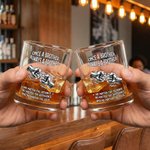 Bicchiere da 2-6 pugni personalizzati da 10 oz Rock Whiskey con nomi Regalo di compleanno e anniversario per fratello amante del whisky