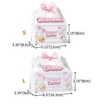 Ballon de baudruche personnalisé avec nom Boîte de Pâques avec nœud en papier Cadeau de fête pour les enfants Garçons Filles