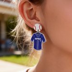 Personalized Baseball Jersey Earrings with Name and Number Game Day Birthday Gift for Baseball Lovers Baseball Mom