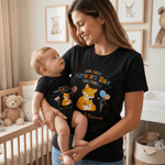 Personalised Cute Animals 100% Cotton Baby Bodysuit T-shirt Matching Outfit with Names First Mother's Day Gift for Newborn New Mom