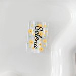 Personalised Heart Butterfly Flower Clear Cable Protector with Name for iPhone Type-C Charger Set of 2 Birthday Anniversary Gift for Family Friends