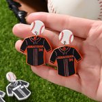 Personalized Baseball Jersey Earrings with Name and Number Game Day Birthday Gift for Baseball Lovers Baseball Mom