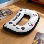 Personalized Game Controller Initial Soft Throw Pillow with Name Home Decor Birthday Gift for Boys Game Lovers
