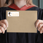 Personalized Graduation Cap Initial Waterproof Stickers with Name Return Address Label Celebration Graduation Party DIY Decor Gift for Graduates