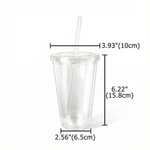 Personalized Easter Carrot Rabbit 16 oz Plastic Transparent Straw Cup with Name and Initial Easter Day Birthday Gift for Kids